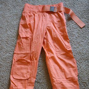 Noa cargo pants, Balance Athletica in "zirconium" - neon orange